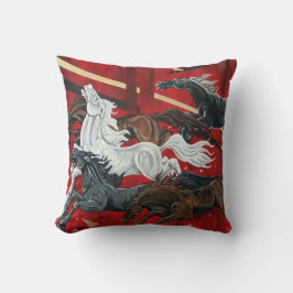 Paarden 16 inch x 16 inch Sierkussen