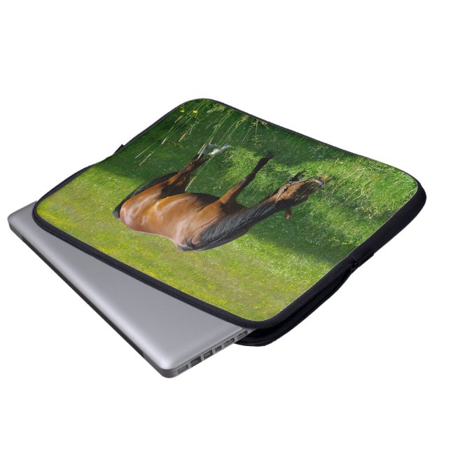 Paarden #1 laptop sleeve (Voorkant onderkant)