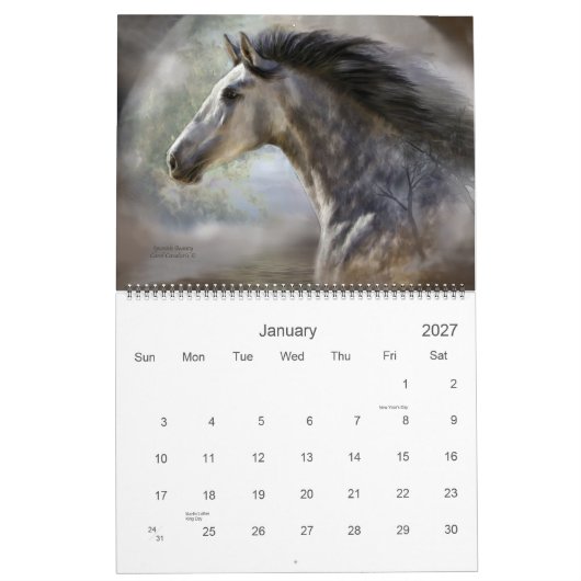 Paarden 2011 Art Calendar Kalender (Jan 2027)