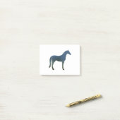 Paarden - 2 - Groen blauw Post-it® Notes (Op bureau)