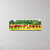 Paarden [36x12] inch canvas afdruk (Voorkant)