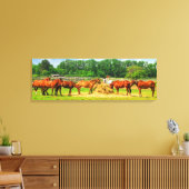 Paarden [36x12] inch canvas afdruk (Insitu (Woonkamer))