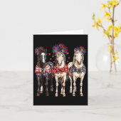 Paarden 4 juli Patriottisch Paard Amerikaanse Vlag Kaart (Gele Bloem)