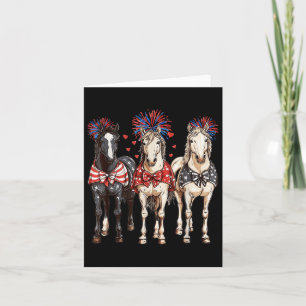 Paarden 4 juli Patriottisch Paard Amerikaanse Vlag Kaart