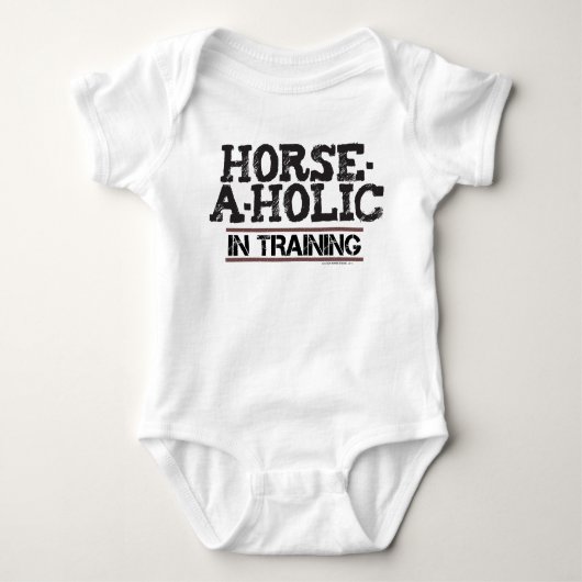 Paarden-A-holic in training Baby Creeper Romper (Voorkant)