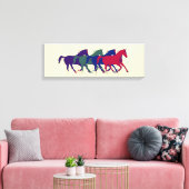 paarden aan de decor canvas afdruk (Insitu (Woonkamer))