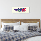 paarden aan de decor canvas afdruk (Insitu (Slaapkamer))