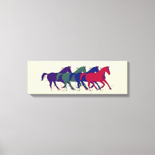 paarden aan de decor canvas afdruk (Voorkant)