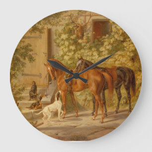 paarden aan de Porch Albrecht Adam Grote Klok