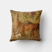  paarden aan de Porch Albrecht Adam Kussen (Achterkant)