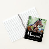 Paarden Aangepaste monogram naam Equine 5 Foto Notitieboek (Binnen)