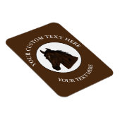 Paarden Aangepaste tekst Klassiek pictogram Logo F Magneet (Rechterzijde)