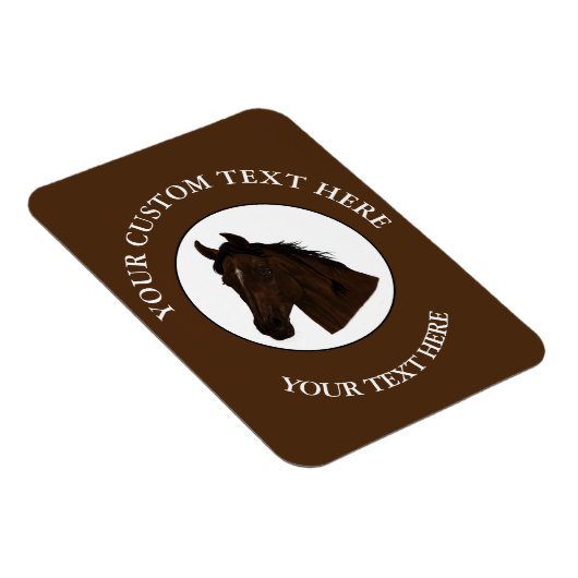 Paarden Aangepaste tekst Klassiek pictogram Logo F Magneet (Rechterzijde)