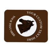 Paarden Aangepaste tekst Klassiek pictogram Logo F Magneet (Horizontaal)