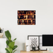 Paarden achterhand, bruin poster (Thuiskantoor)
