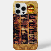 Paarden achterkwarten, Oranje geagatuurd monogram Case-Mate iPhone Case (Achterkant)