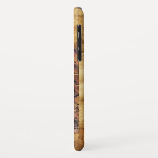 Paarden achterkwarten, Oranje geagatuurd monogram Case-Mate iPhone Case (Achterkant/links)