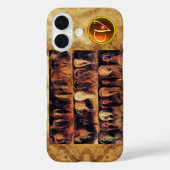 Paarden achterkwarten, Oranje geagatuurd monogram Case-Mate iPhone Case (Achterkant)