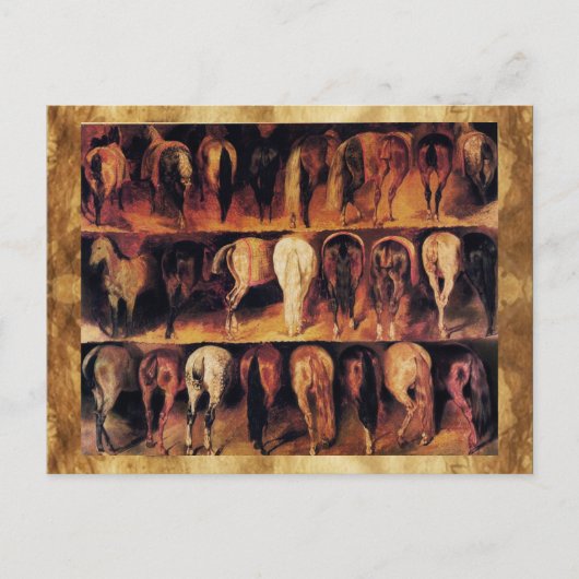 Paarden achtervoeten briefkaart (Voorkant)