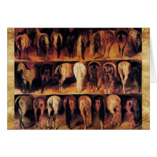 Paarden achtervoeten, bruin perkament