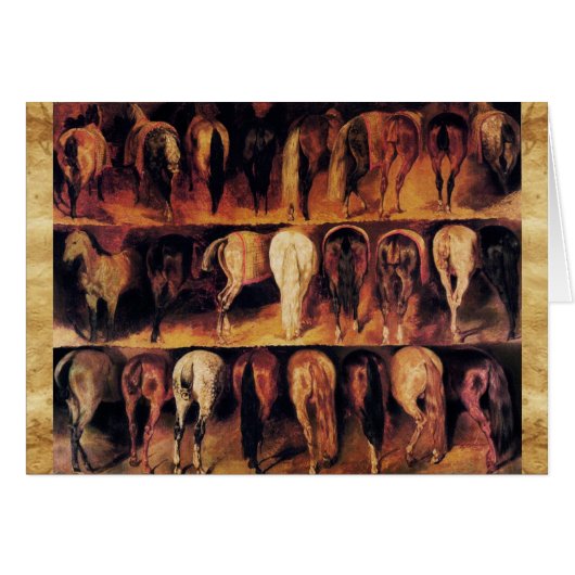 Paarden achtervoeten, bruin perkament (Voorkant Horizontaal)