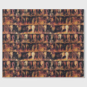 Paarden achtervoeten cadeaupapier (Vlak)