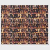 Paarden achtervoeten cadeaupapier (Vlak)