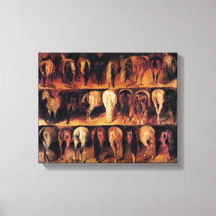 Paarden achtervoeten canvas afdruk