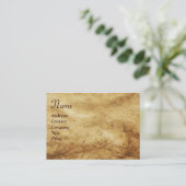 Paarden achtervoeten, perkamentmonogram visitekaartje (Staand voorkant)