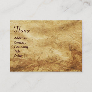 Paarden achtervoeten, perkamentmonogram visitekaartje