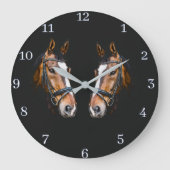 Paarden Acryl Wandklok (Voorkant)