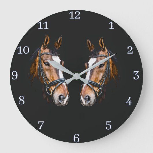 Paarden Acrylaat Wandklok (Voorkant)