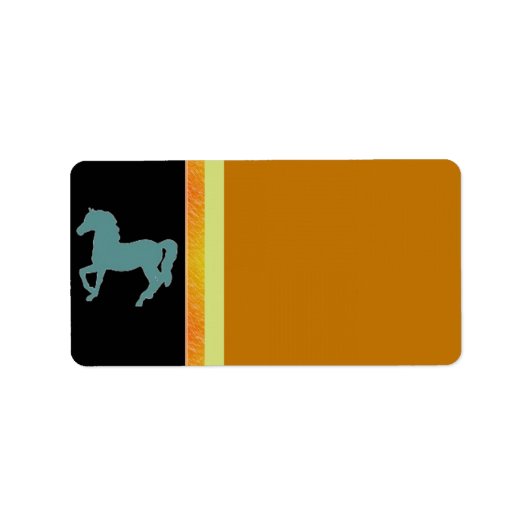 Paarden adreslabel etiket (Voorkant)