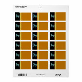 Paarden adreslabel etiket (Full Sheet)