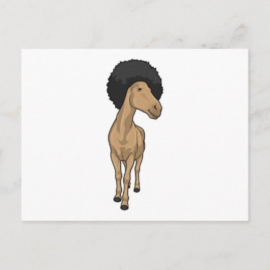 Paarden Afro Briefkaart (Voorkant)