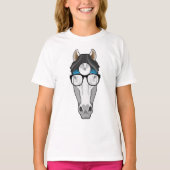Paarden als arts met bril t-shirt (Voorkant)