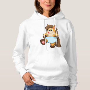 Paarden als Baby met luier Hoodie