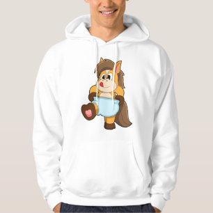 Paarden als Baby met luier Hoodie