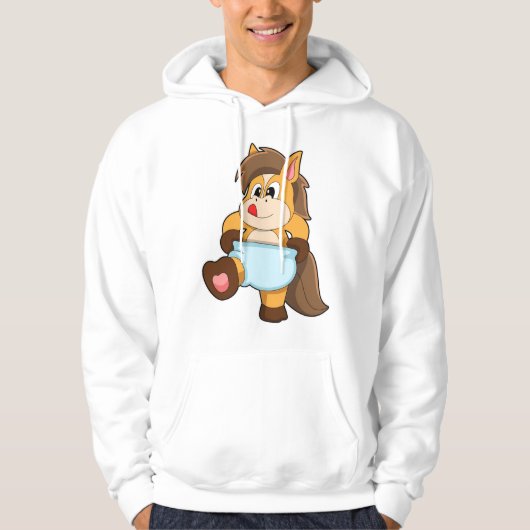 Paarden als Baby met luier Hoodie (Voorkant)