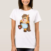 Paarden als Baby met luier T-shirt (Voorkant)
