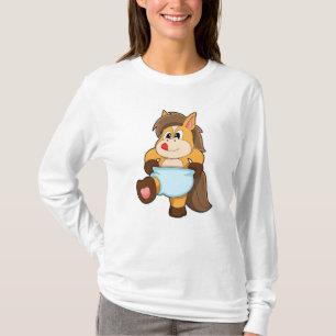 Paarden als Baby met luier T-shirt