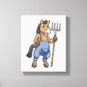 Paarden als boer met rake canvas afdruk (Voorkant)