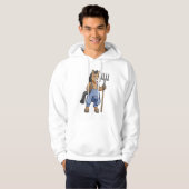 Paarden als boer met rake hoodie (Voorkant volledig)