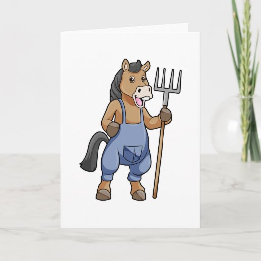 Paarden als boer met rake kaart (Voorkant)
