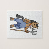 Paarden als boer met rake legpuzzel (Horizontaal)