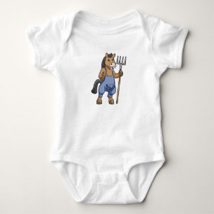 Paarden als boer met rake romper