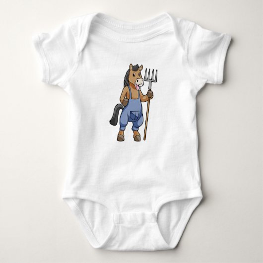 Paarden als boer met rake romper (Voorkant)