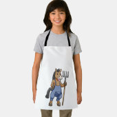 Paarden als boer met rake schort (Insitu)