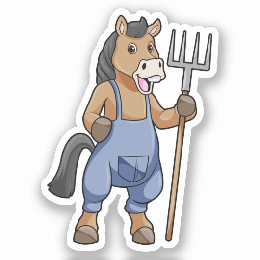 Paarden als boer met rake sticker (Voorkant)