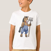Paarden als boer met rake t-shirt (Voorkant)